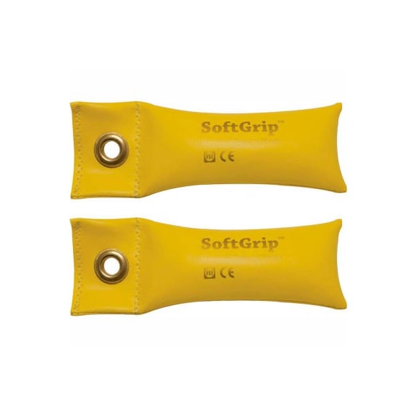 CanDo SoftGrip Hand Weight, 1 lb., Yellow, 1 Pair